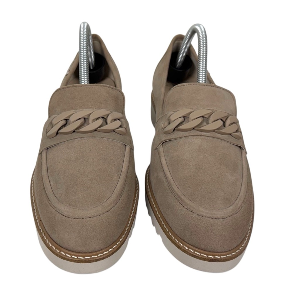 Mephisto Womens Size 9.5 Light Taupe Salka Lug Sole Loafer Shoes Suede Leather - Picture 5 of 11
